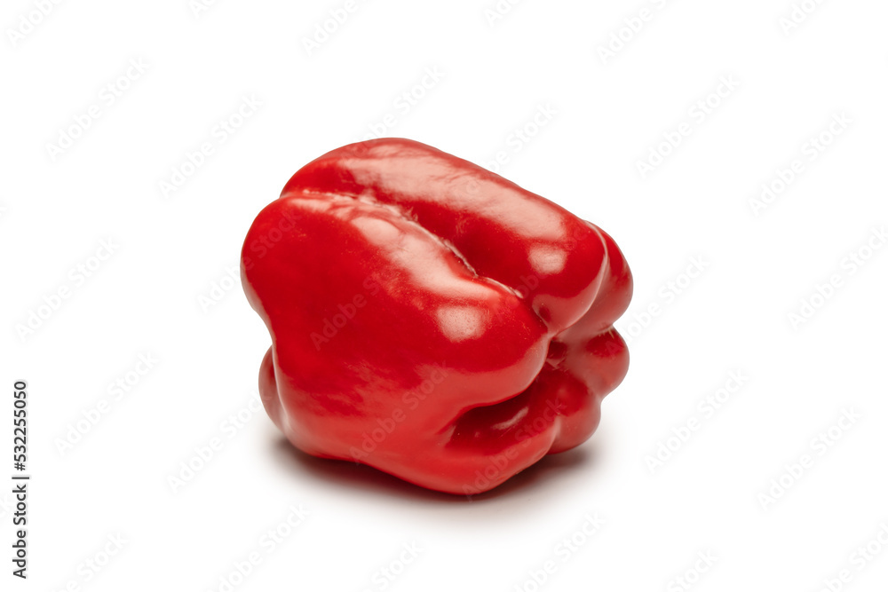 Red bell pepper isolated on a white background. Red bell pepper isolated on a white background.
