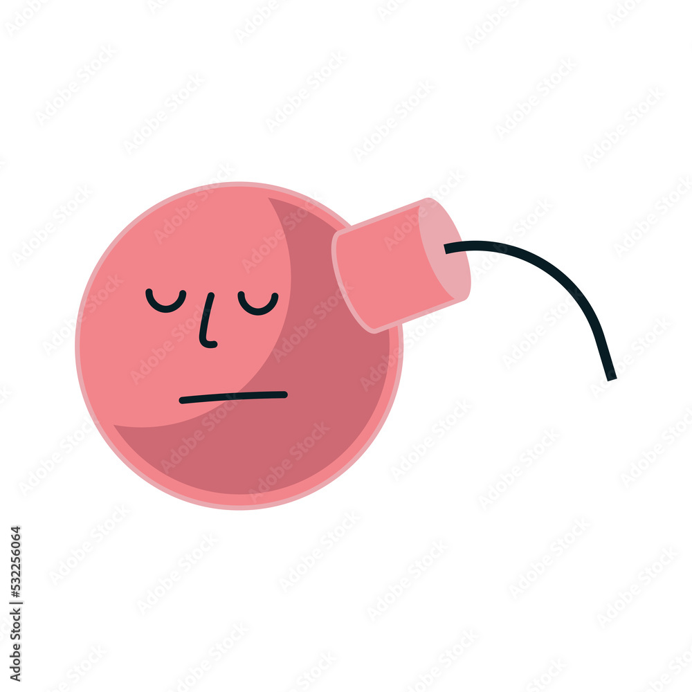 Bomb character. Round weapon mascot with funny emotion and face. Explosive emotion collection with fetel and eyes. Isolated on white background expression dynamite vector illustration concept Bomb character. Round weapon mascot with funny emotion and face. Explosive emotion collection with fetel and eyes. Isolated on white background expression dynamite vector illustration concept