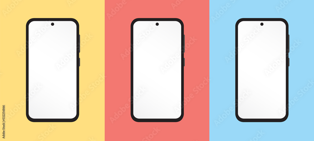 Smartphone Isolated Mockup White Display Presentation Showcase Template