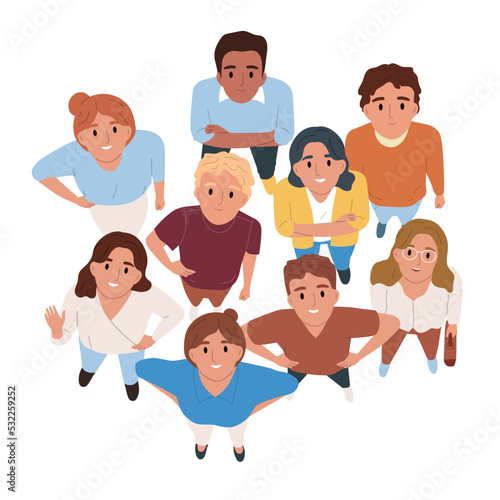 Flat People Top View