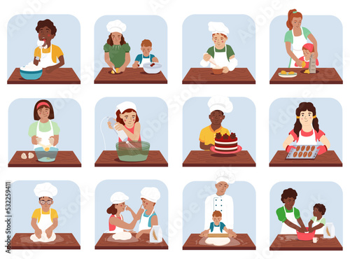 Childish Cooking School Flat Recolor Set
