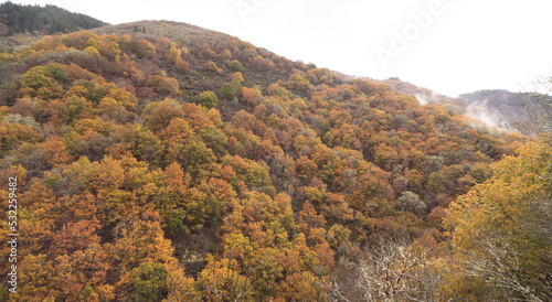 autumn in the mountains, copy space, Pezos, Asturias photo