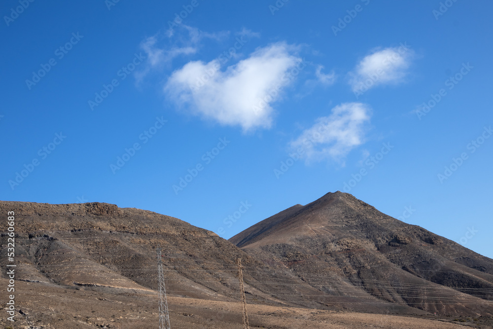 Volcanic hills and landscape, Lanzarote, Canary Islands Volcanic hills and landscape, Lanzarote, Canary Islands