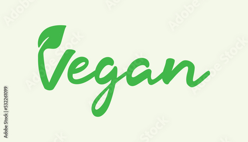 Vector for vegan food. Vegan stamp icon illustration