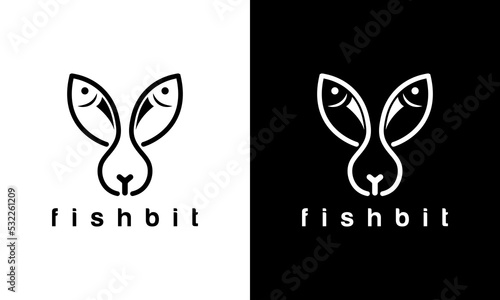 bunny fish creative logo