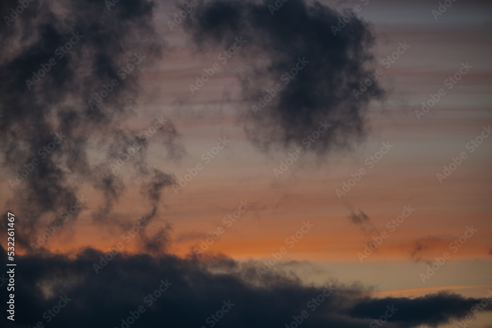 Fototapeta premium Colorful sky with clouds as background