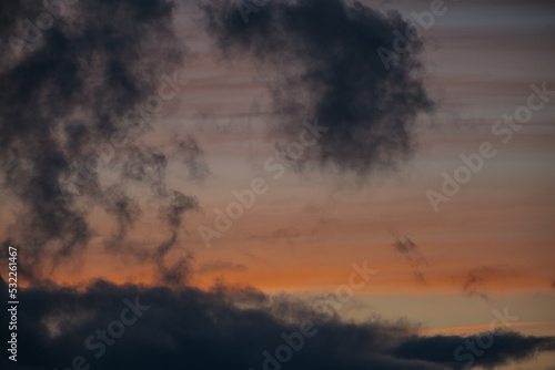 Colorful sky with clouds as background