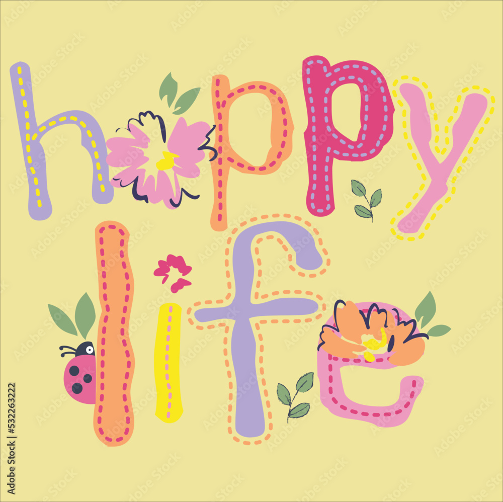 DOODLE FLORAL TEXT GRAPHIC FOR TODDDLER AND KID GIRLS IN EDITABLE VECTOR FILE DOODLE FLORAL TEXT GRAPHIC FOR TODDDLER AND KID GIRLS IN EDITABLE VECTOR FILE