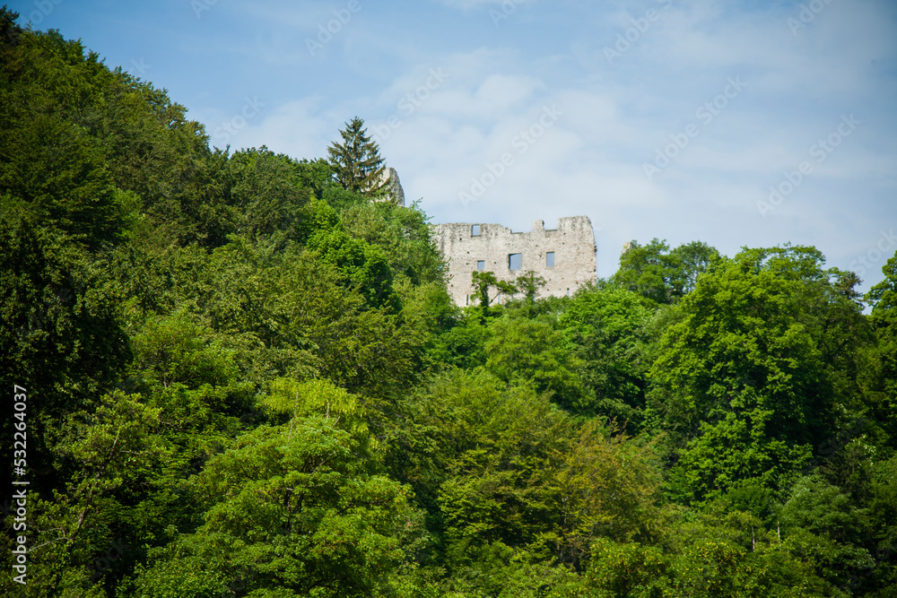 Ruins of ancient old town in Samobor