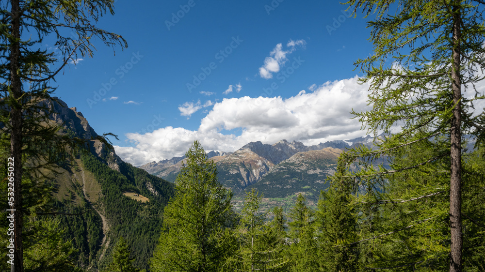 View of the Swiss Alps