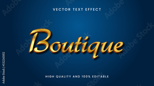 boutique 3d editable text effect font style