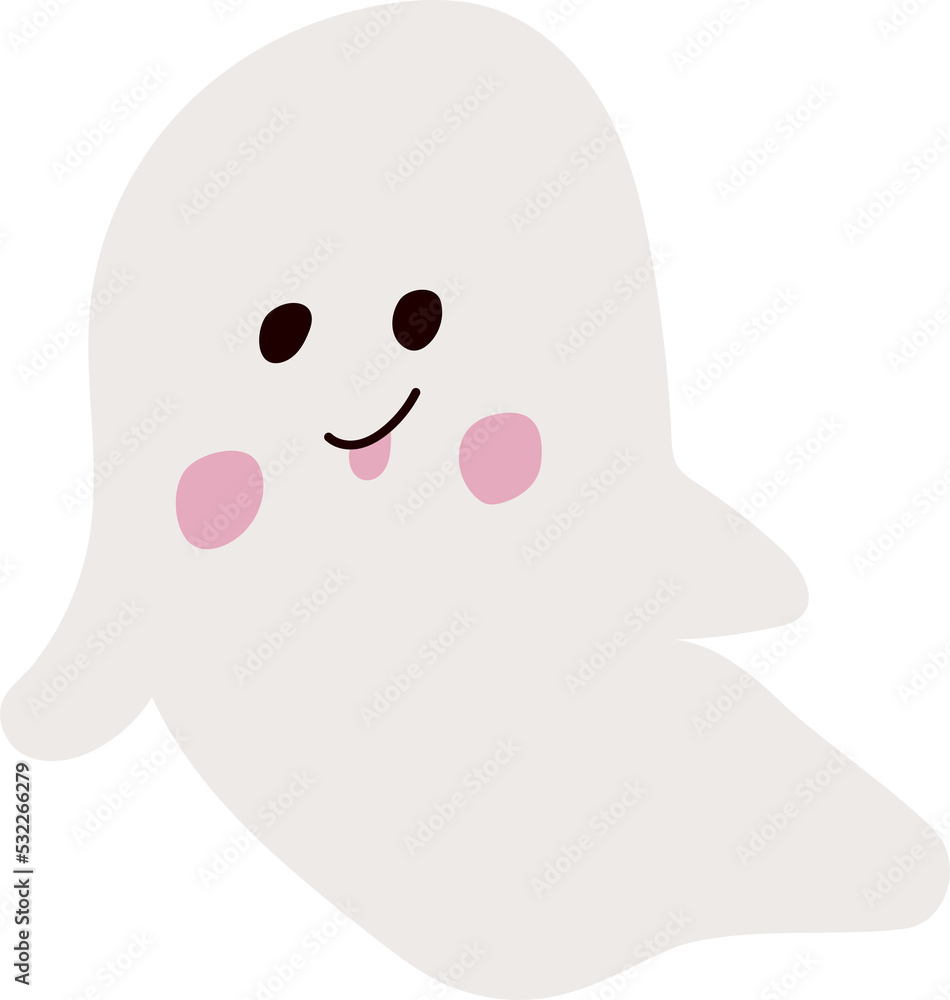 PNG cartoon hand drawn cute ghost halloween icon. PNG cartoon hand drawn cute ghost halloween icon.