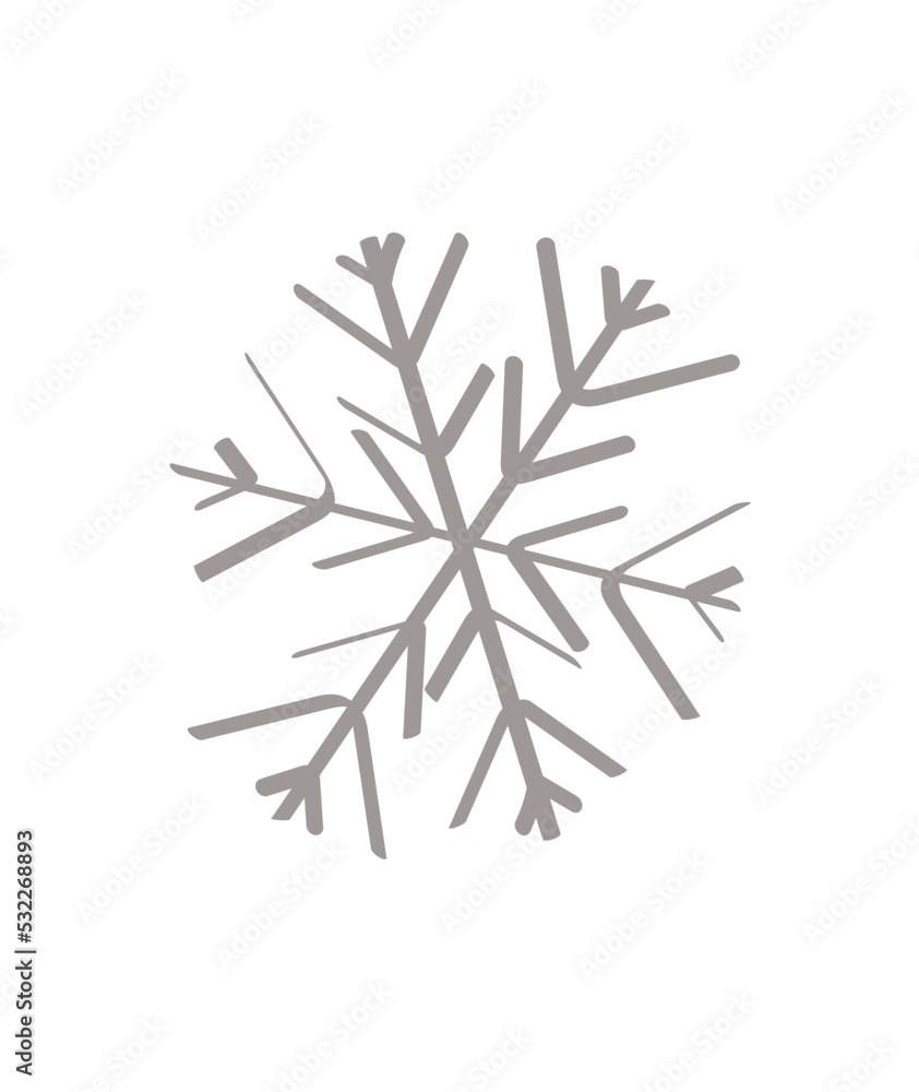Snowflake icon. Hand draw vector illustration. Snowflake icon. Hand draw vector illustration.