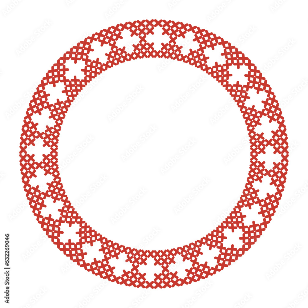 Round frame with flower folk embroidery4 Round frame with flower folk embroidery4