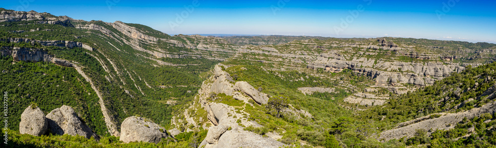 Montsant mountains in Tarragona province, Catalonia, Spain