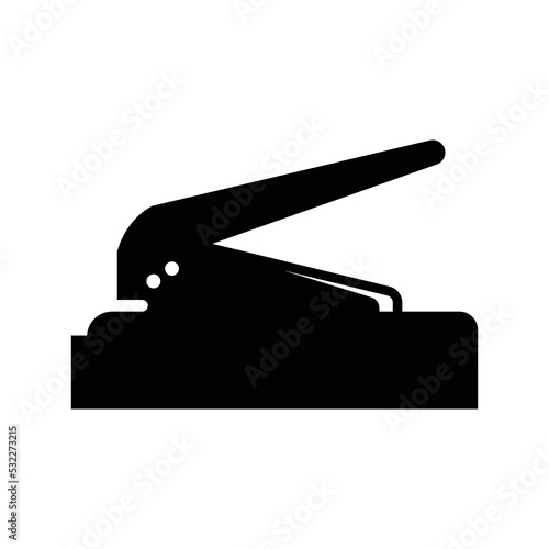 Office paper perforator puncher icon | Black Vector illustration |