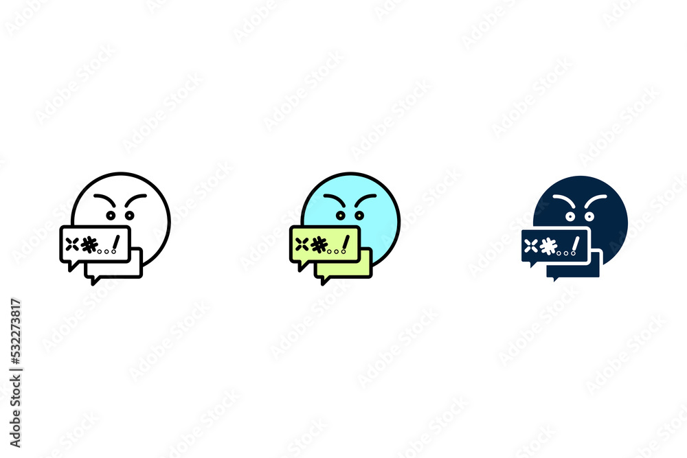 Cyber Bullying concept line icon. Simple element illustration. Cyber Bullying concept outline symbol design.