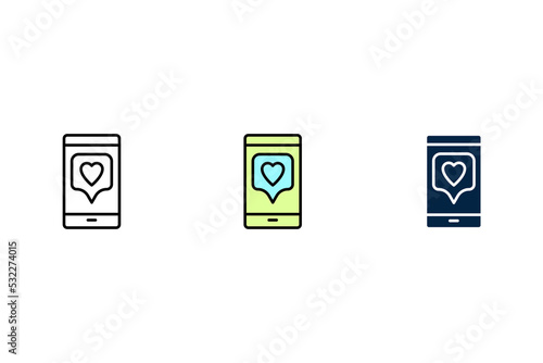 Social media concept line icon. Simple element illustration. Social media concept outline symbol design.