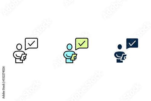 customer survey concept line icon. Simple element illustration. customer survey concept outline symbol design.
