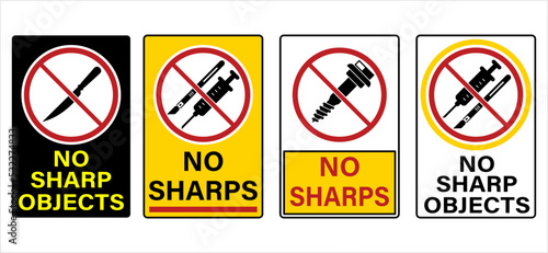 No Sharps Sign M_2209003