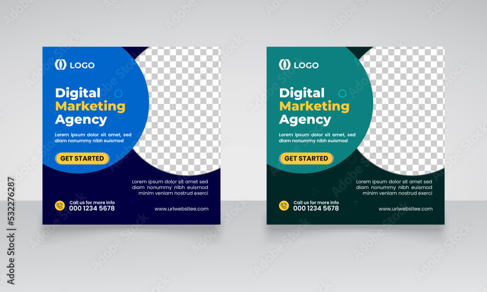 Digital business marketing social media minimalist square flyer and post template for digital marketing. Fully editable corporate web banner. Digital business marketing social media minimalist square flyer and post template for digital marketing. Fully editable corporate web banner.