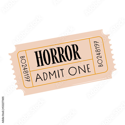 Cinema festival movie horror ticket vector design

