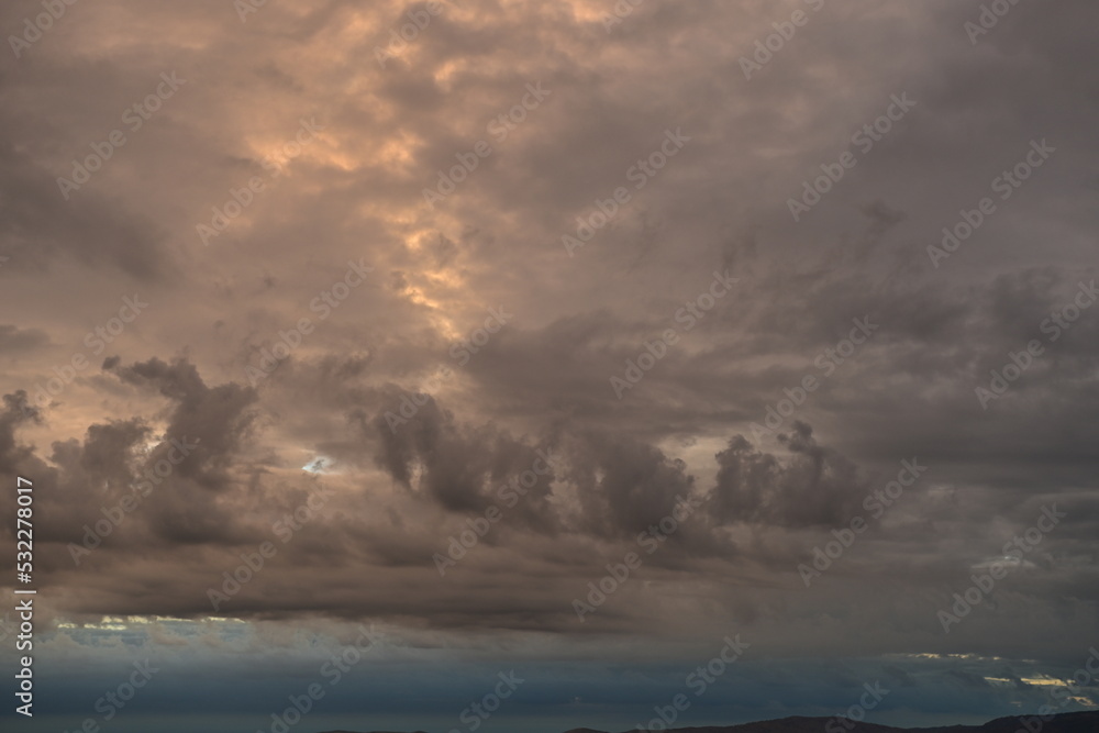 storm clouds over the sea