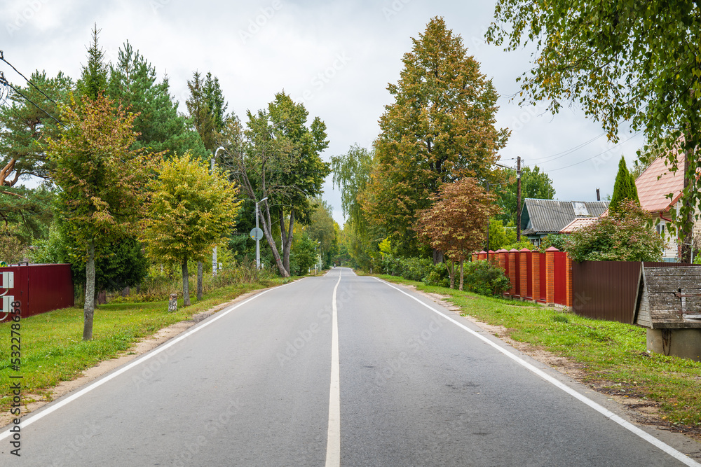 Autumn road in the countryside