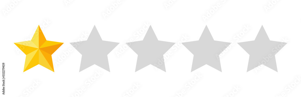 One stars rating button
