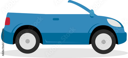 Red cabriolet illustration. Auto, lifestyle, travel. Transport concept. illustration can be used for topics like road, travelling, city