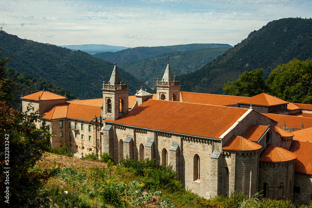 church in the mountains of galicia, spain