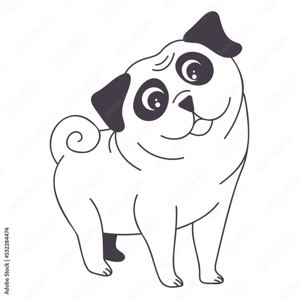 Obraz premium Dog wondering icon