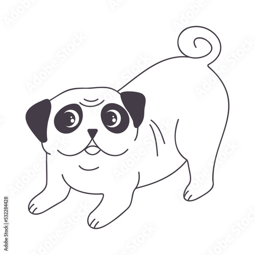 Dog squatting icon