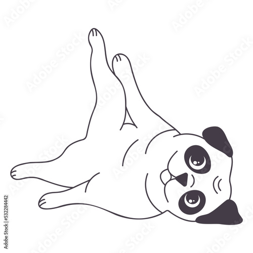 Dog relaxing icon