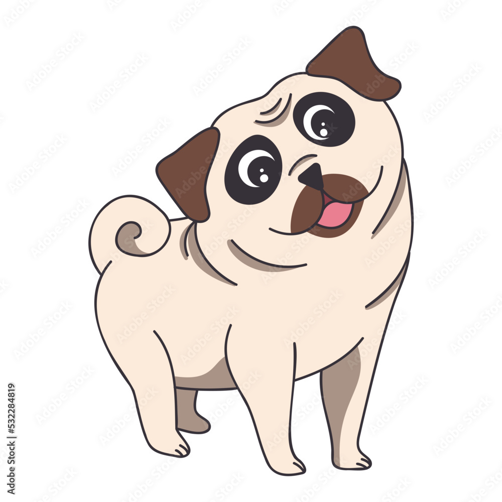 Fototapeta premium Dog wondering icon