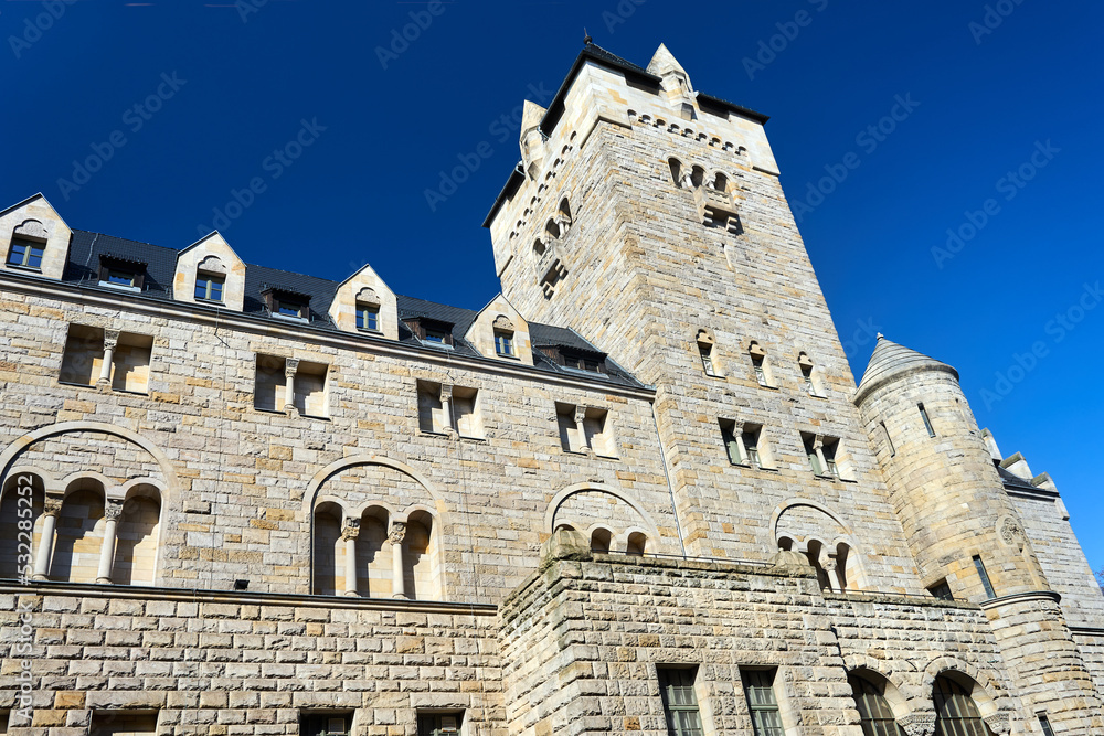 Stone historic Imperial castle with towers