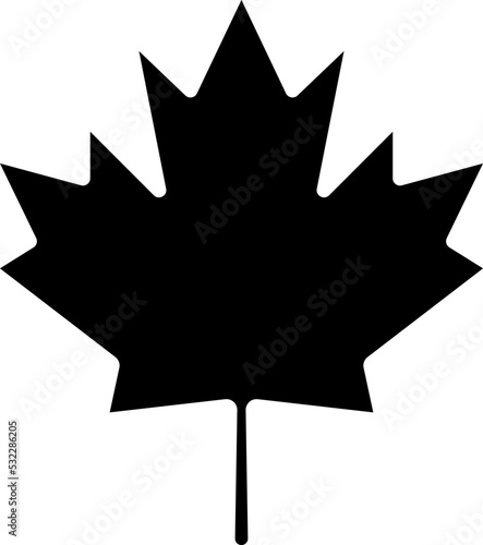 Autumn leaf icon vector. canadian symbol