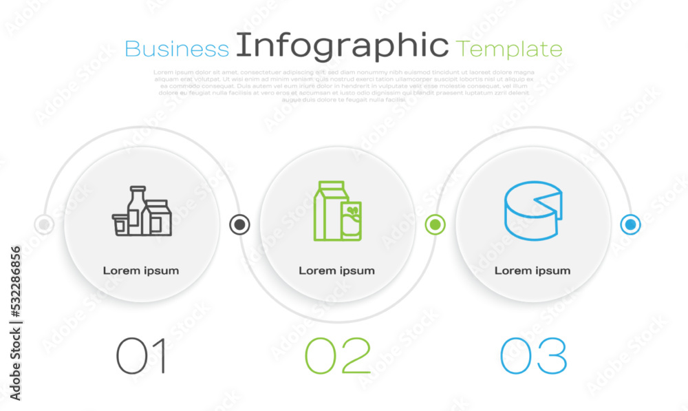 Set line Milk product, Paper package for kefir and Cheese. Business infographic template. Vector Set line Milk product, Paper package for kefir and Cheese. Business infographic template. Vector