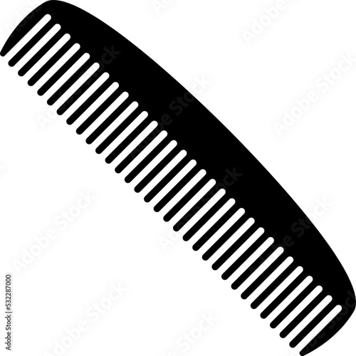 Hairdresser comb icon flat style sign for mobile concept and web design. Barber Comb vector icon, symbol, logo illustration.