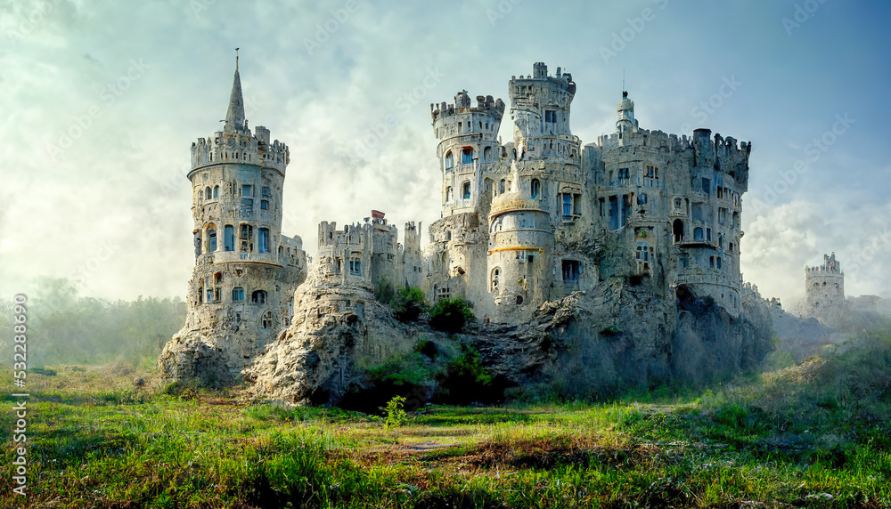 Magic unusual fairytale palaces