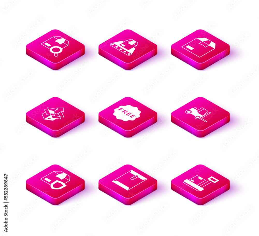 Set Delivery security with shield, Envelope, Unboxing, rice tag Free, Scale cardboard, Forklift truck, Carton and Conveyor belt icon. Vector Set Delivery security with shield, Envelope, Unboxing, rice tag Free, Scale cardboard, Forklift truck, Carton and Conveyor belt icon. Vector