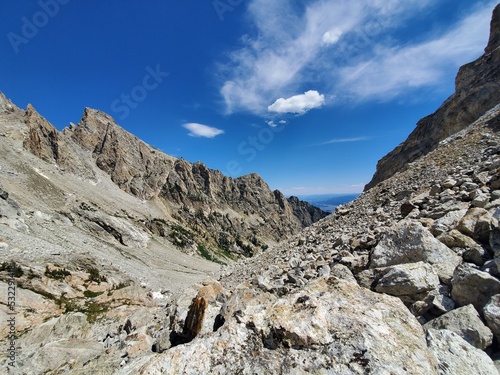 View in Garnet Canyon, Grand Teton National Park, Wyoming