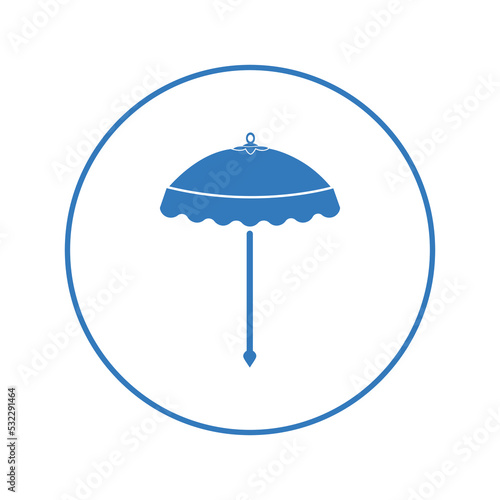 Beach sun protective umbrella icon | Circle version icon |