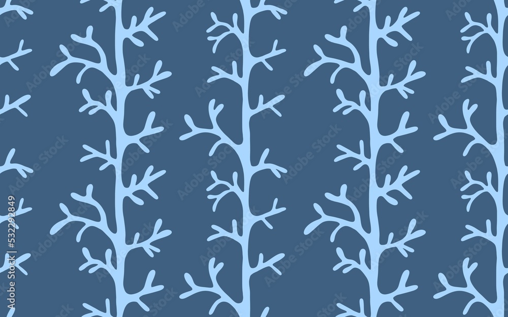 Naklejka premium Flora abstract branches seamless leaves pattern for kitchen textiles and fabrics and linens and wrapping