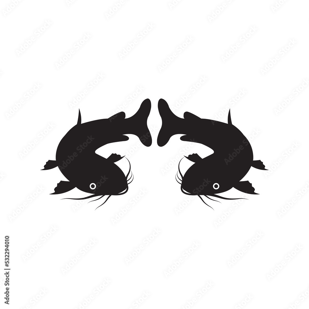 Fototapeta premium Beach healthy sea fish icon | Black Vector illustration |