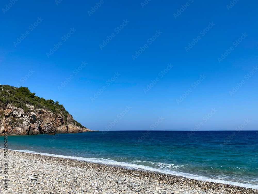 Schöner Blick auf das Meer in Griechenland