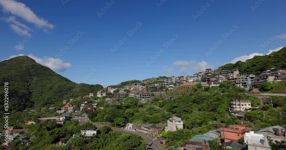 Taiwan Jiufen village on the mountain Taiwan Jiufen village on the mountain