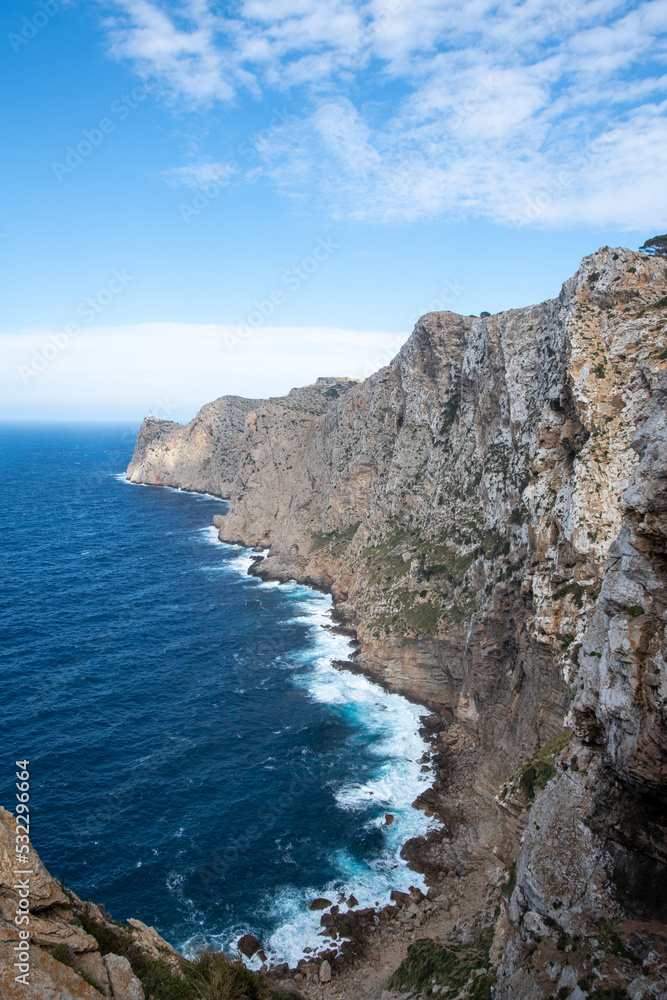 Single sunrays are shining the Cap de Formentor on Mallorca. Single sunrays are shining the Cap de Formentor on Mallorca.