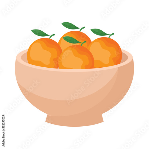 bowl with oranges