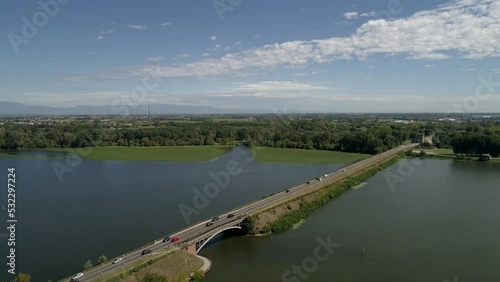 panorama aereo città di mantova